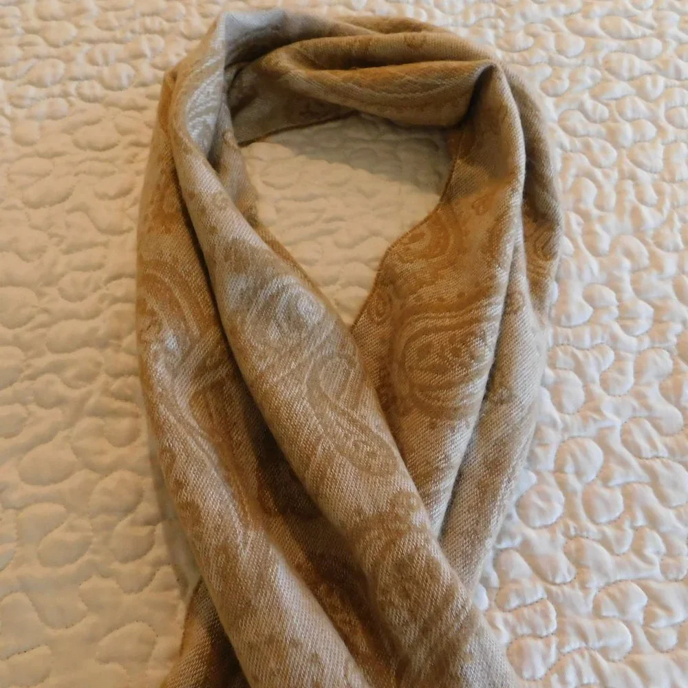 Classic Paisley Print Cejon Scarf, Approximately 56 X 11 inches